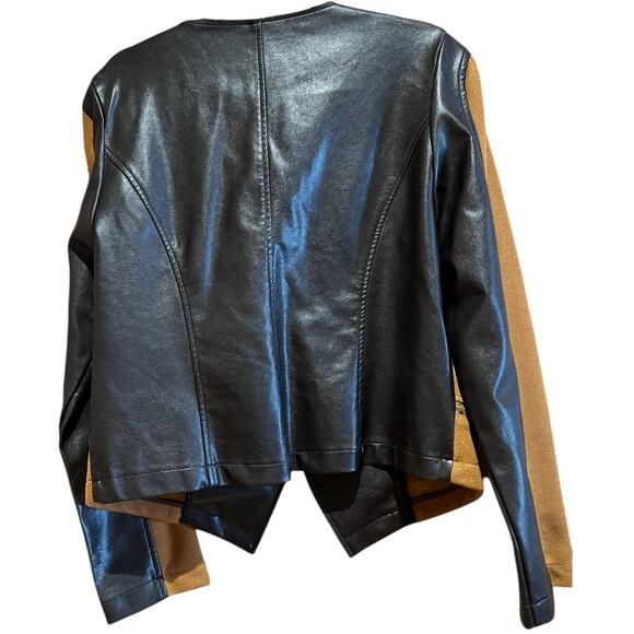 Kate & Mallory Brown Two Tone Faux Letter Jacket Size XL - Picture 2 of 6